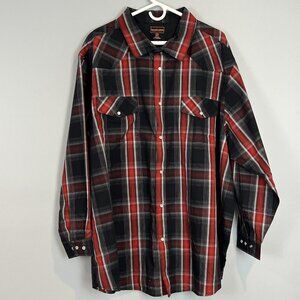 Boulder Creek Trading Co Men's Plaid Shirt Pearl Snaps Western 3XL Big NWOT